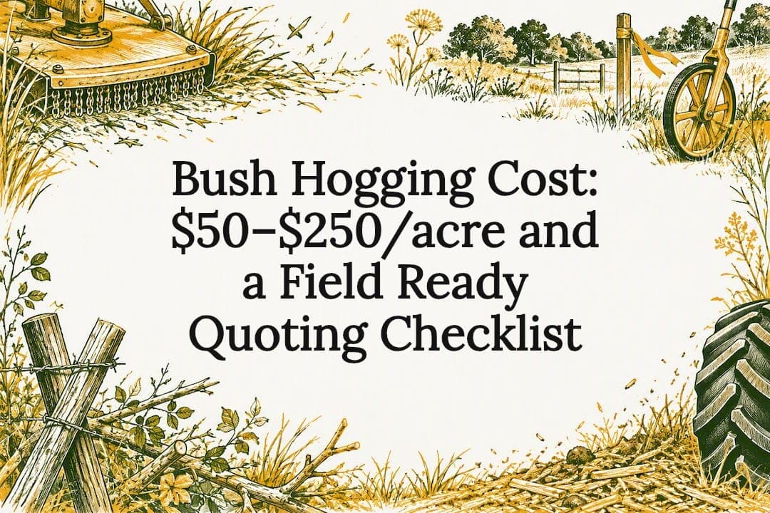 Bush Hogging Cost: $50–$250/acre and a Field Ready Quoting Checklist