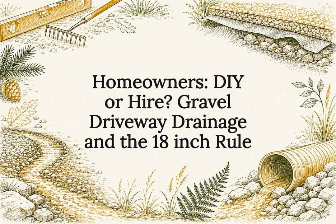 Homeowners: DIY or Hire? Gravel Driveway Drainage and the 18 inch Rule