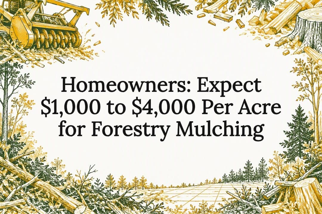 Homeowners: Expect $1,000 to $4,000 Per Acre for Forestry Mulching