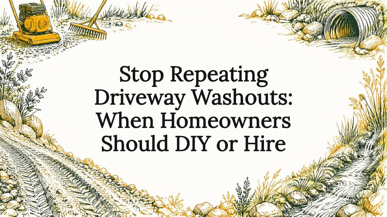 Stop Repeating Driveway Washouts: When Homeowners Should DIY or Hire