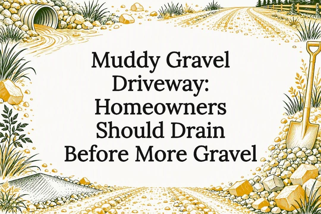 Muddy Gravel Driveway: Homeowners Should Drain Before More Gravel