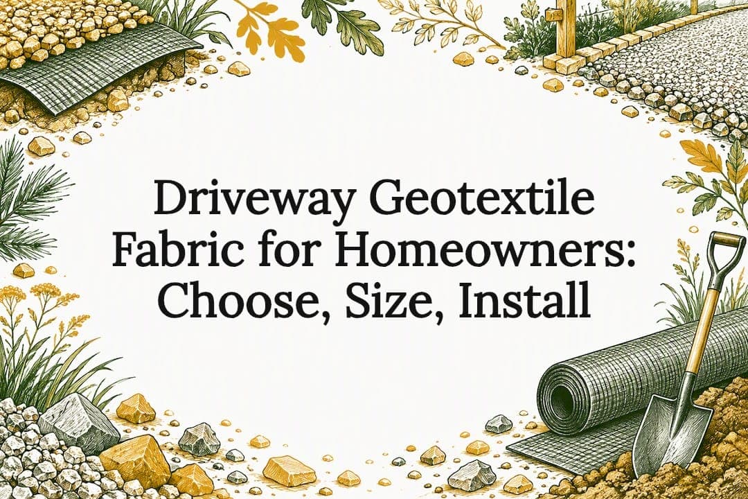 Driveway Geotextile Fabric for Homeowners: Choose, Size, Install