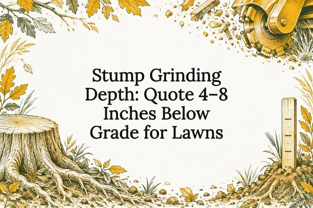 Stump Grinding Depth: Quote 4–8 Inches Below Grade for Lawns